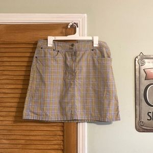 Liz Claiborne Groovy Colored Plaid Skirt Vintage Looking